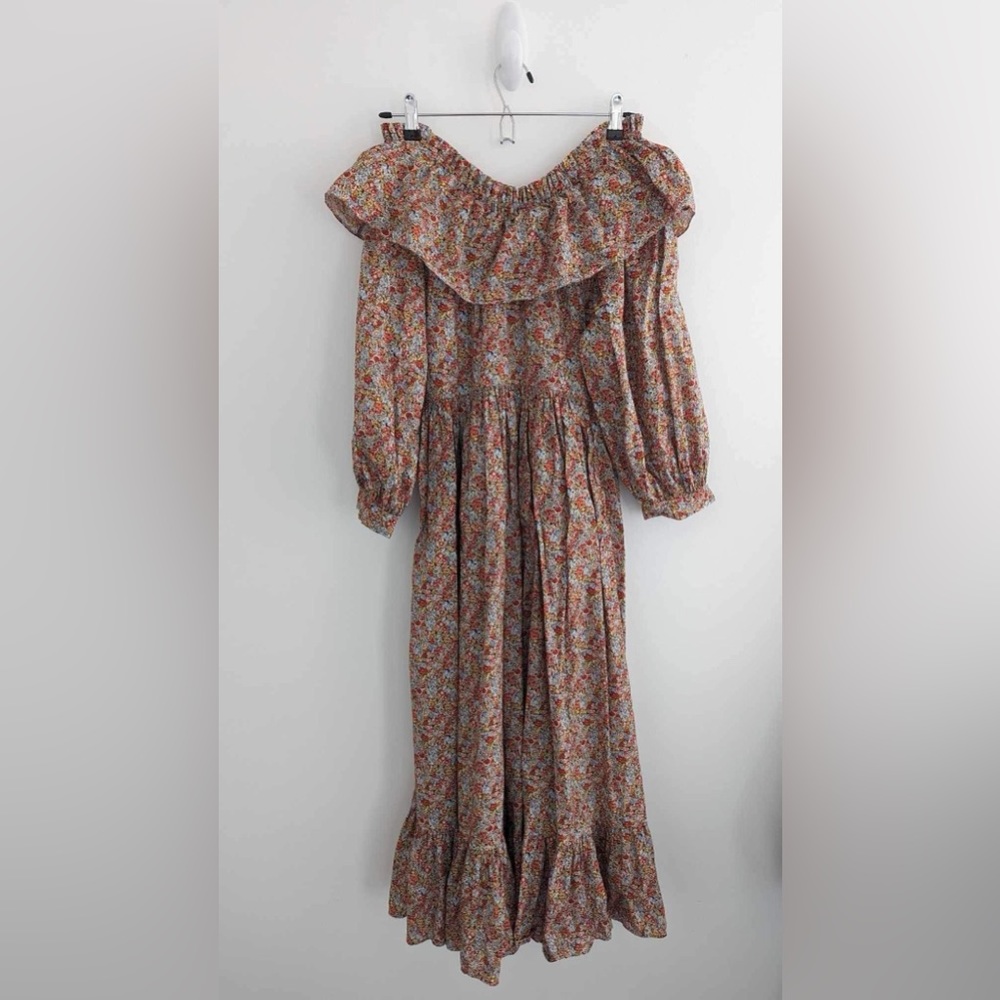 Doen Darcy Dress in Liberty Red Chive
